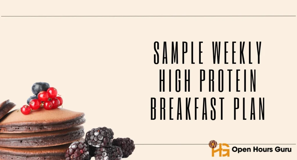 Sample Weekly High Protein Breakfast Plan